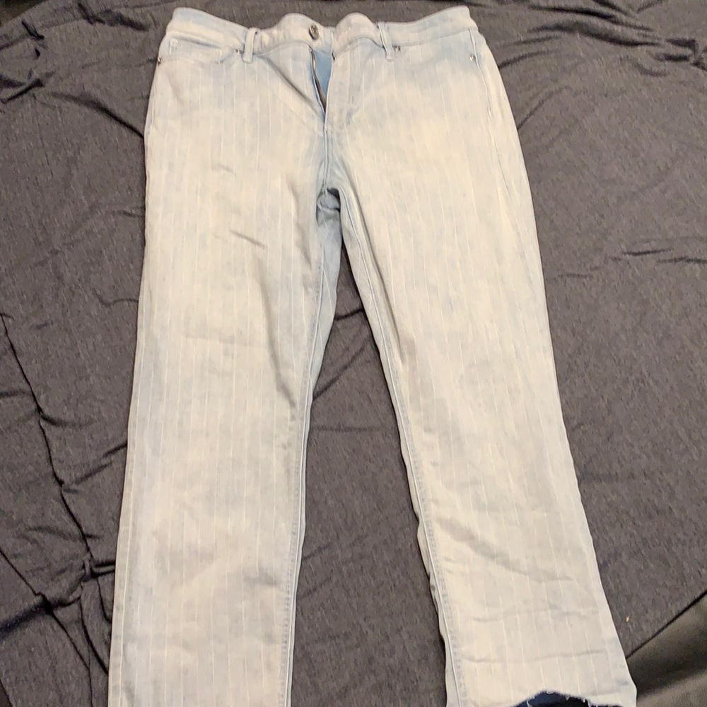 Stripped skinny jeans